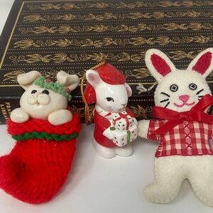 Vintage Christmas ornaments 3. Estate sale find !